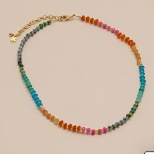 Lucky Brand Necklace Rainbow Beaded 16"-18"